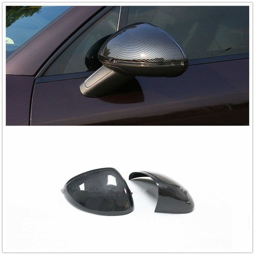 Carbon Fiber Rearview Mirror Cover For 2014-2019 Porsche Macan Add On A - Picture 2 of 12