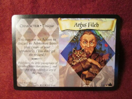 Argus Filch: Harry Potter TCG - Adventures at Hogwarts Set - 2/80 RARE - Picture 1 of 2