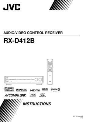 JVC RX-D412BUJ Receiver Owners Instruction Manual Reprint