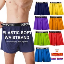 7 Pairs Men Jersey Boxers Soft Comfort Loose Fit Boxer Shorts Underwear Homewear