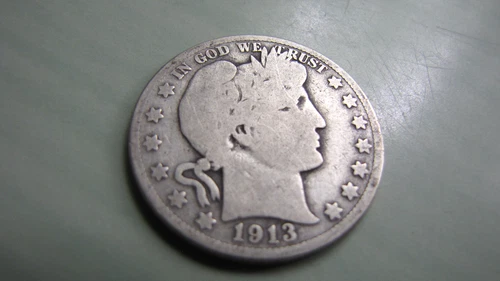 1913 Barber Half Dollar good to very good