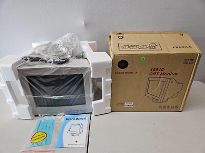 NEW  15'' CRT Monitor 1024 x 768 Sealed with Box Never Used NOS