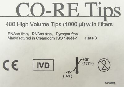 Hamilton CO-RE Tips 480 Standard Volume Tips 1000 µl w/Filters REF