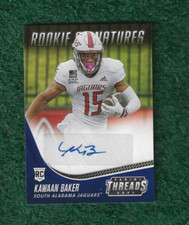 KAWAAN BAKER - 2021 PANINI THREADS AUTOGRAPH ROOKIE CARD # TS-KBA - SAINTS