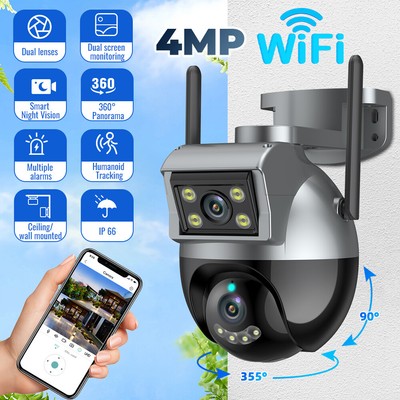 6MP Camaras De Seguridad 2K HD Wifi Exterior Inalambrica Con Vision Nocturna US