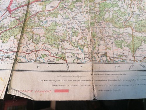 Ordnance Vermessung Karte des Aldershot Command c1925 Militär - Bild 5 von 10