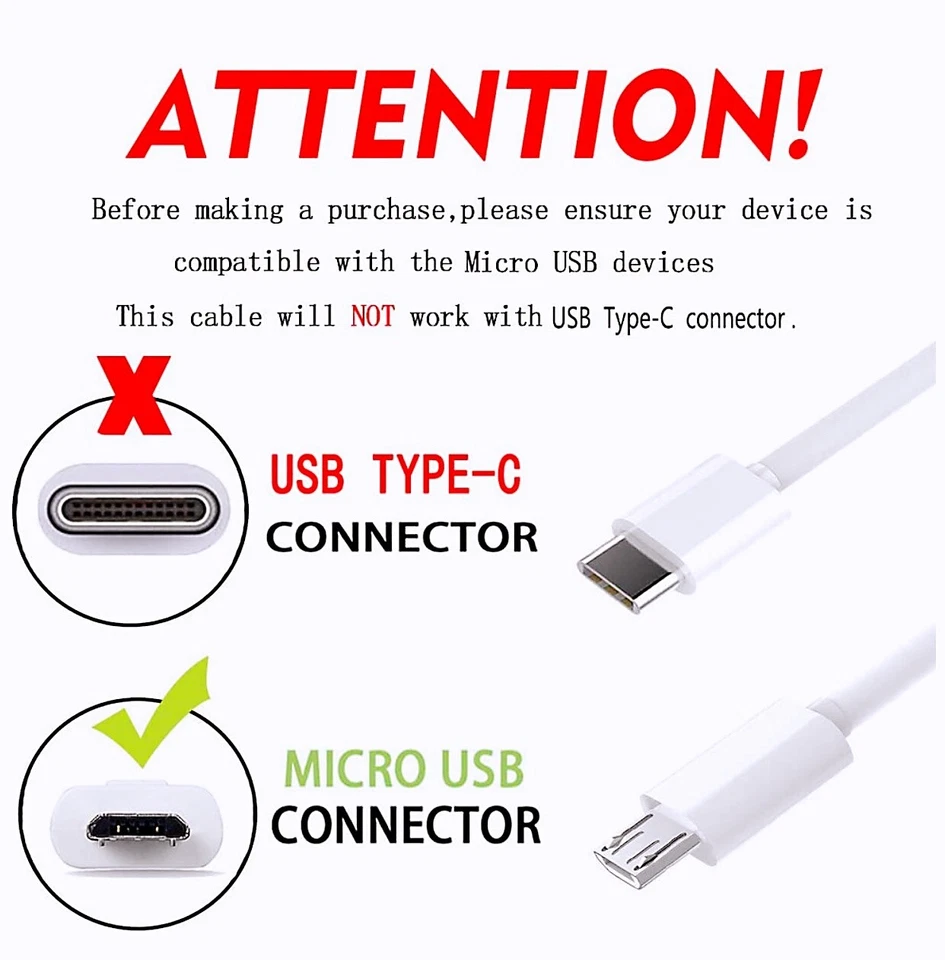 Fast Micro USB Cable Charger Cord For Samsung Galaxy J7 S6 S7 Edge - Image 3 of 3