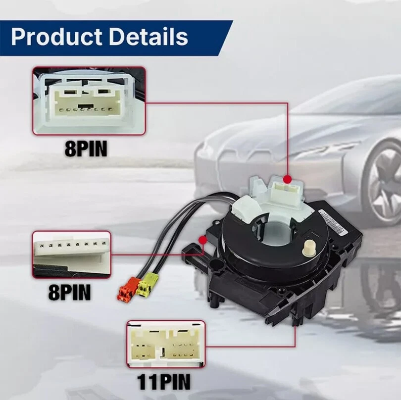 Resorte de reloj con cable espiral para Nissan Versa Murano Rogue B5567-CB66A 25567-ET025 Foto 4 de 4