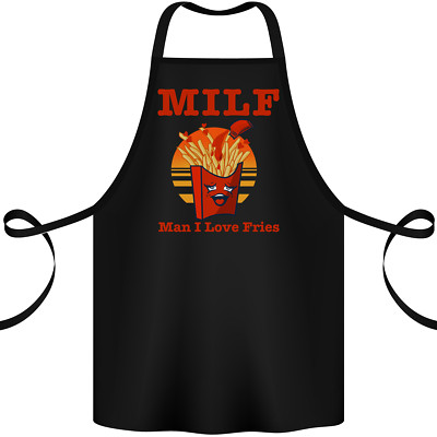 MILF Man I Love Fries Funny Food Cotton Apron 100% Organic