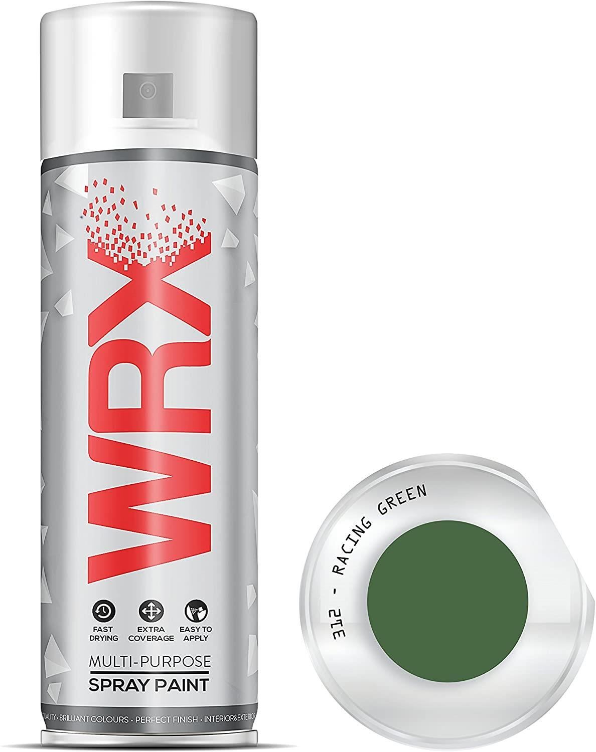 WRX Flat Racing Green 312 Aerosol Spray Paint Multi Purpose Solvent Based 400ml
