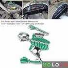 Skull Skeleton Fender Headlight Ornament For Harley Kawasaki Suzuzki Universal