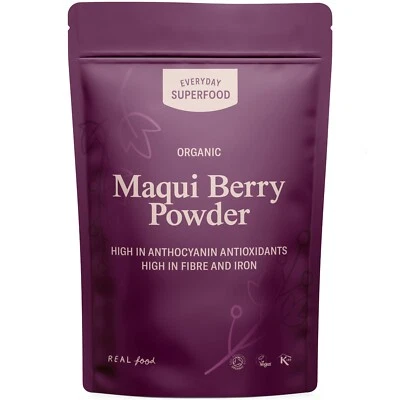 EVERYDAY SUPERFOOD Organic Maqui Berry Powder Freeze Dried, Great With Acai & Maca Blend