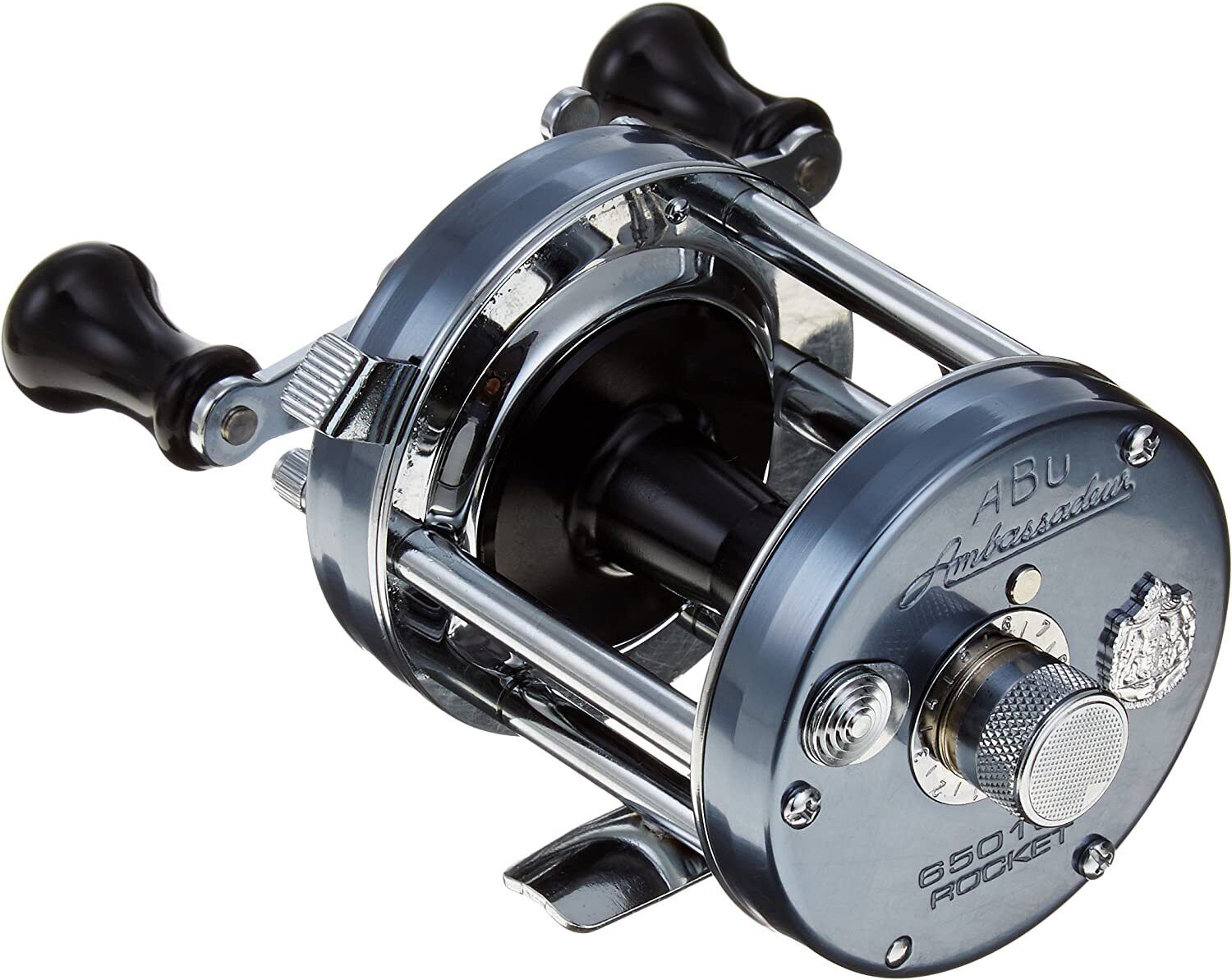 ABU Garcia Ambassadeur 6500CS Rocket Blue Grey Left Fishing REEL