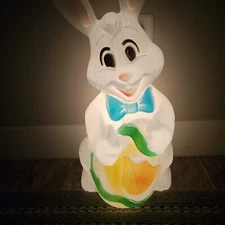 Vintage Large 27" Sun Hill Easter Bunny Rabbit Blow Mold Holiday Decor
