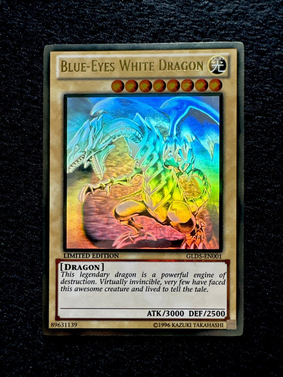🔥YUGIOH • BLUE-EYES WHITE DRAGON • GHOST RARE • GLD5-EN001 🔥YUGIOH • BLUE-EYES WHITE DRAGON • GHOST RARE • GLD5-EN001