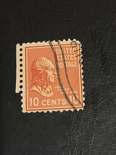 Scott# 815 US Stamp 1938 10c John Tyler Used Prexie - #3941