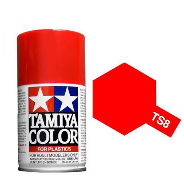 Tamiya COLORE SPRAY ROSSO FERRARI  plastica bomboletta TS-08 100ml