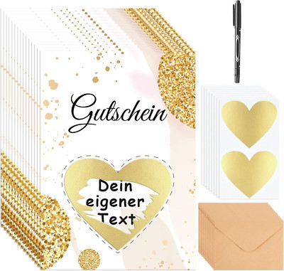 15 Gutscheine zum Selber Ausfüllen Gutschein Rubbelkarte Sets inklusive 15 Gutsc