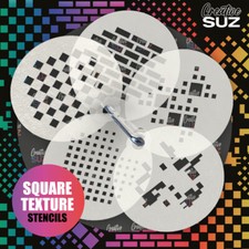 Face Paint Craft Cake Stencil Set - Squares Gaming Graffiti - Multibuy offers 