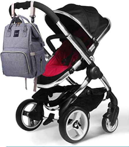 New Diaper Bag - Waterproof Baby Diaper Backpack Gray Changing Multi-Functional - Picture 7 of 10