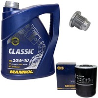 MotoröL ÖLfilter SK809 10W40 5Liter + ÖLablassschraube FüR Renault Master II Bus