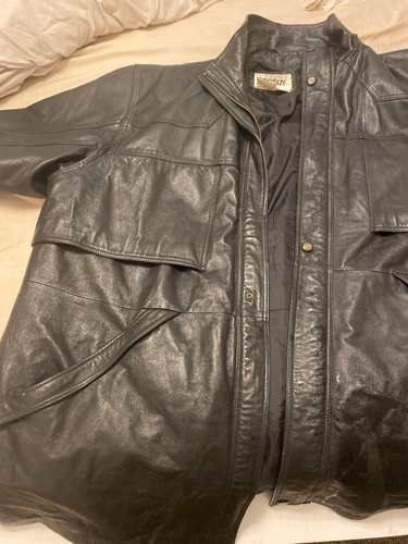 mens 5X Leather Jacket. GUC. Vintage 