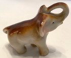 Vintage Made in Japan Brown/Beige Trunk Up Ceramic 3.5" x 2.5" Elephant Figurine — photo 2