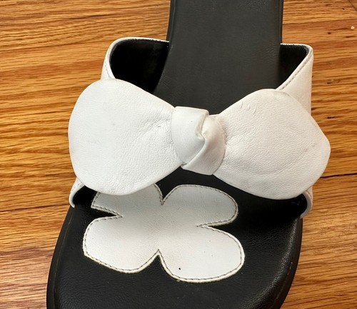 Esprit Wildflower Napa Slide-On Womens Block Chunky Heel Sandal Size 7.5M B&W - Picture 12 of 20