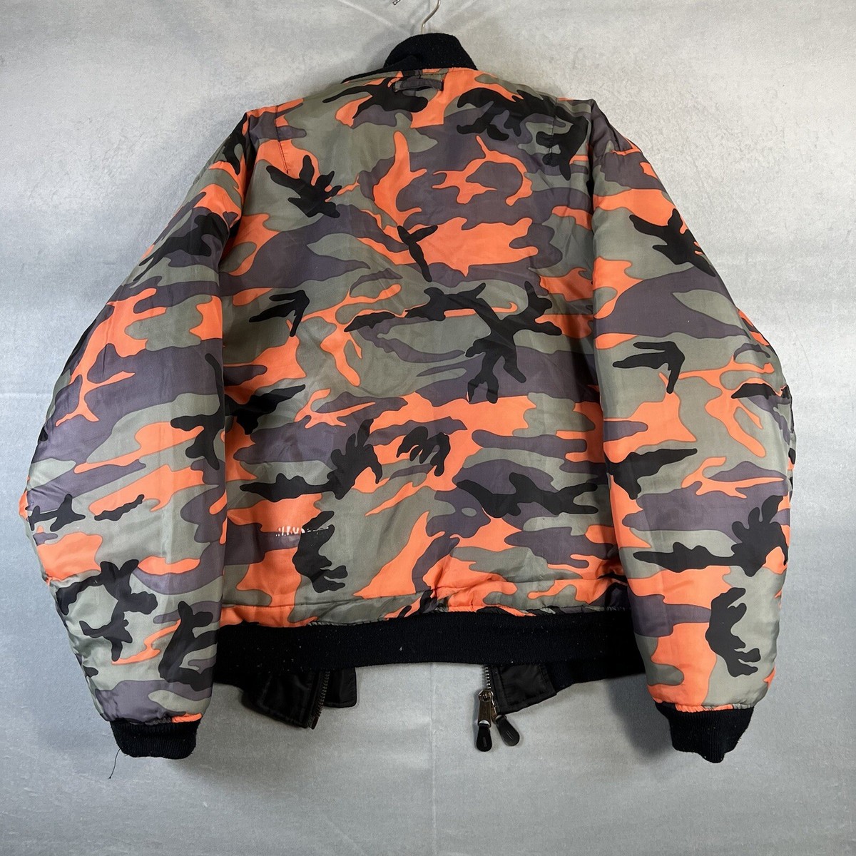 90s usa製 ALPHA ma-1 bomber jacket camo VTG 90s Alpha Industries MA-1 Flight Jacket Large Reversible