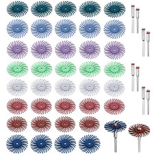 50Pcs Radial Bristle Disc Assortment 25Mm/1 Detail Abrasive Brushes 2.35Mm 3Mm