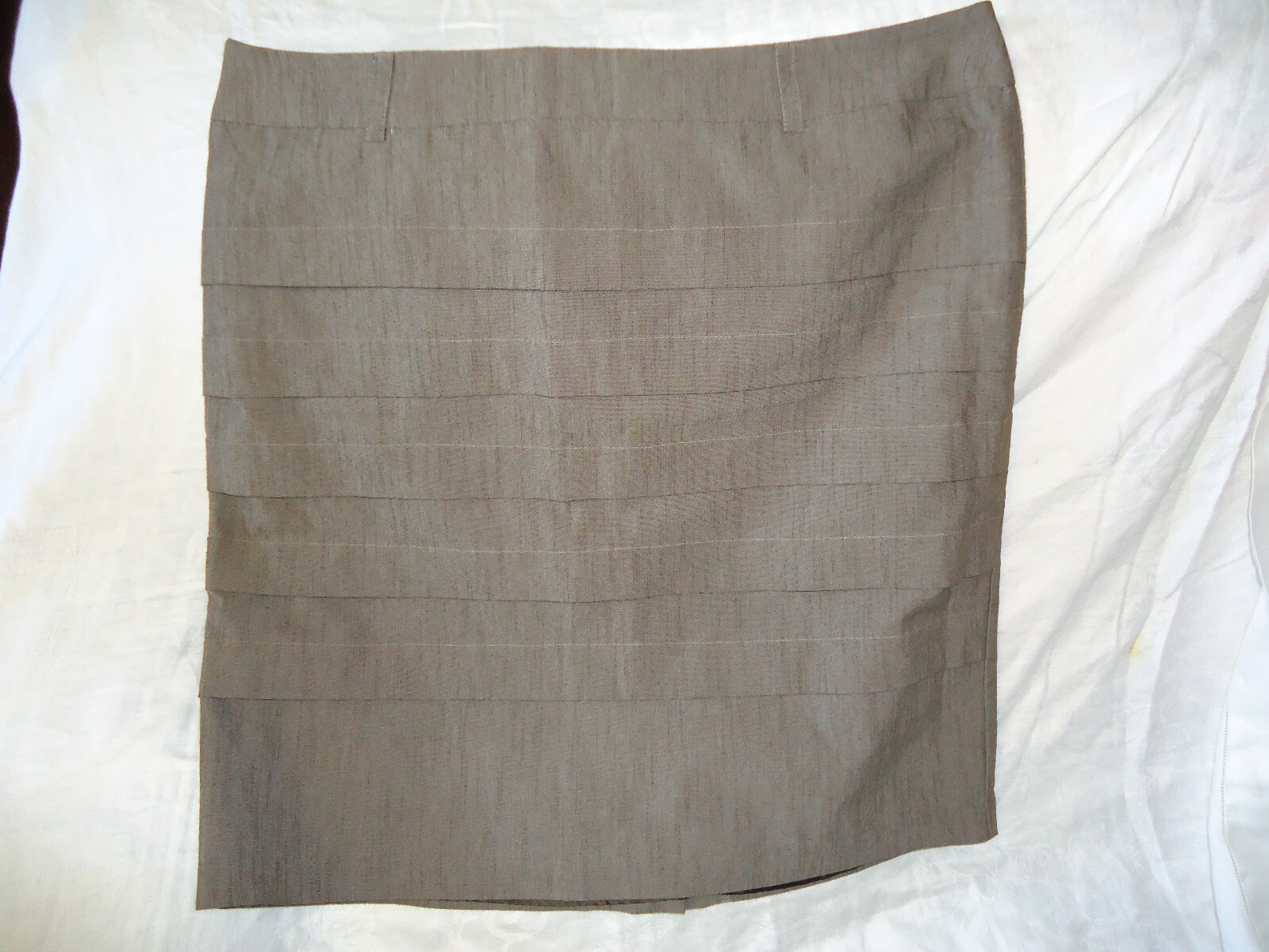 AGB Womens Pencil Skirt 18 Brown/Gray lined straight knee length career office