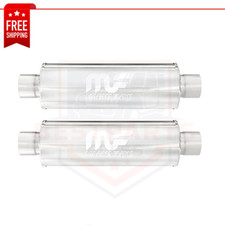 Magnaflow 10426 4 Round Centercenter Straight Through Mufflers - Set Of 2