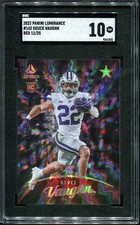 2023 Deuce Vaughn Rookie Card SGC 10 Luminance Red /25 #142 Dallas Cowboys