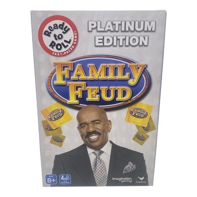 Family Feud Platinum Edition Home Card Game Night 2-4 Players Board Harvey NEW