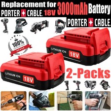 2Pack 18V Lithium Battery For Porter Cable 18V PC18BLX PC18BL Tool Power Battery