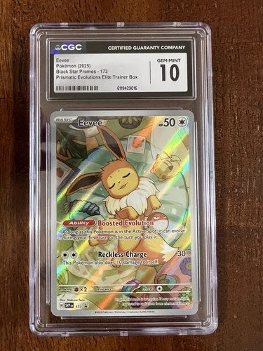 Eevee 173 Sv: Scarlet & Violet Promo Cards Holo CGC Gem Mint 10 Graded Pokémon!