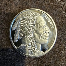 1 oz .999 Fine Silver Buffalo Round Liberty Native American Head  Buffalo
