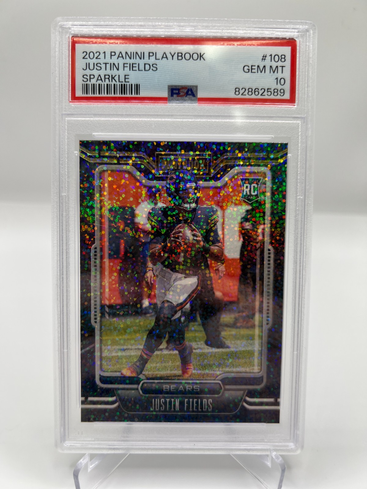 Justin Fields Panini Playbook #108 Sparkle