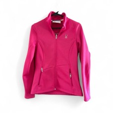 EUC Spyder Core Sweater/Jacket Women's Large Pink full zip WARM