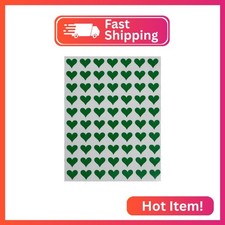 Royal Green 13mm Green Valentine Heart Stickers   Permanent Heart Labels for Tre