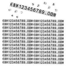 SUQ I OME 50 Sets Price Display Cube Number Small (12 x 18) inch, Black 