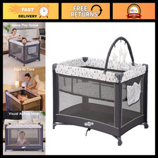 Portable Baby Playard with Bassinet - Foldable Pack and Play for Infants