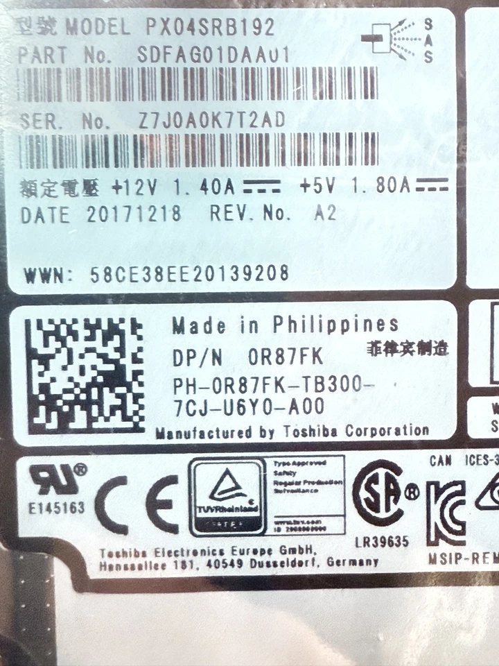 R87FK PX04SRB192 Dell 1.92TB SSD RI SAS 12GBPS 512N 2.5-inch brand new sealed - Image 4 of 4