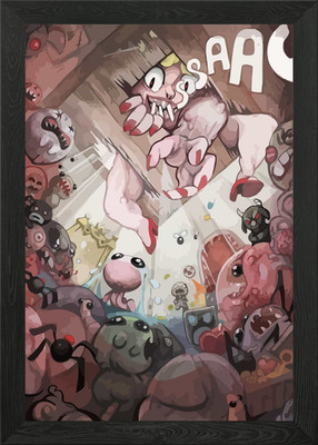 The Binding of Isaac Monster Attack Gerahmtes Wandbild Poster Leinwanddruck Bild