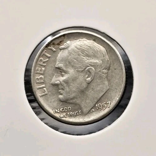 1957-D Roosevelt Dime 90% Silver US Mint Denver