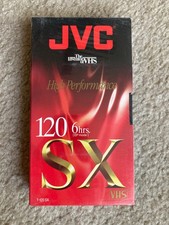 JVC VHS Tape T-120SX 120 6 Hours EP Mode Blank Video Cassette BRAND NEW SEALED