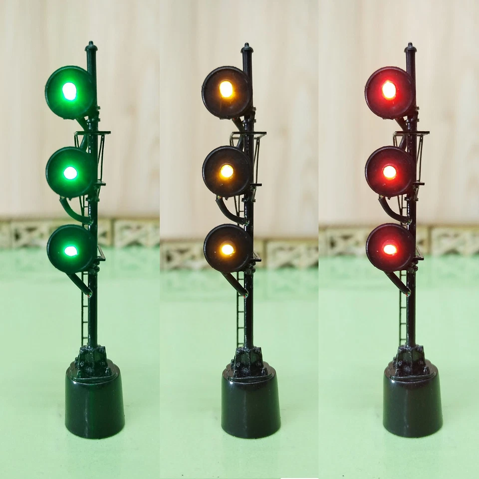 1 x HO scale model railroad 3-colors searchlight signal 3 heads laser cut #32BL - Image 4 of 4