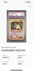 1999 Pokémon TCG Charizard Holo Rare Card Base Set 4/102, PSA 8 NM-MT