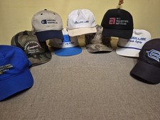 Lot Of 9 Vintage Snapback Hats Foam Mesh Trucker Style Advertising 80s-90s