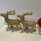 Antique Celluloid Santa And Sleigh Pulled By Two Reindeer, Nice — photo 4